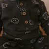Organic Button Romper, Happy Face - Rompers - 3
