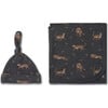 Organic Swaddle Blanket & Hat Set, Leopard - Swaddles - 3 - thumbnail
