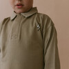 Organic Long Sleeve Polo, Olive - Polo Shirts - 1 - thumbnail