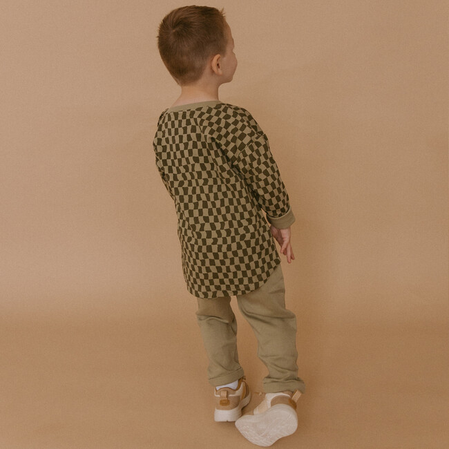 Organic Tee & Foldover Pants Set, Checker - Mixed Apparel Set - 3