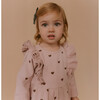 Organic Long Sleeve Ruffle Dress, Hearts - Dresses - 2