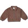 Organic Quilted Bomber Corduroy Jacket, Taupe - Jackets - 1 - thumbnail