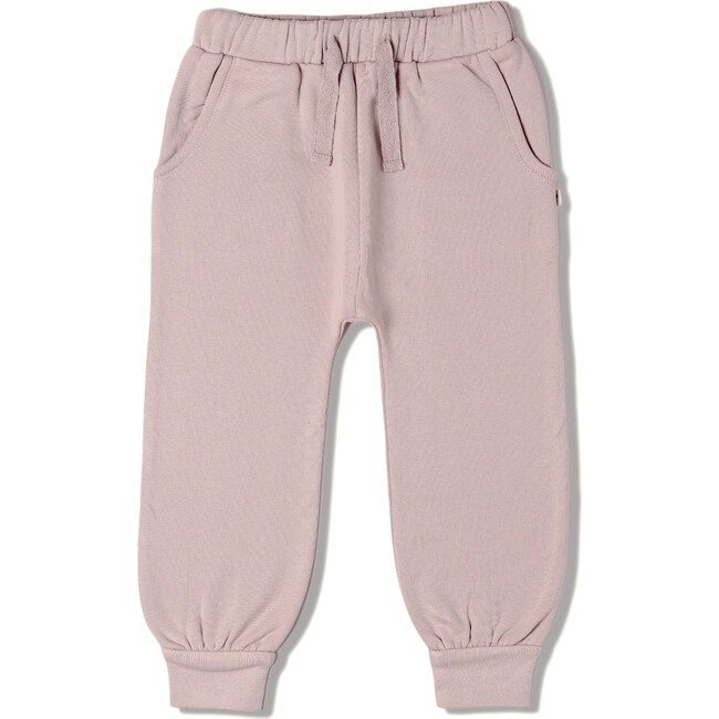 Organic Fleece Jogger Pants, Dusty Rose