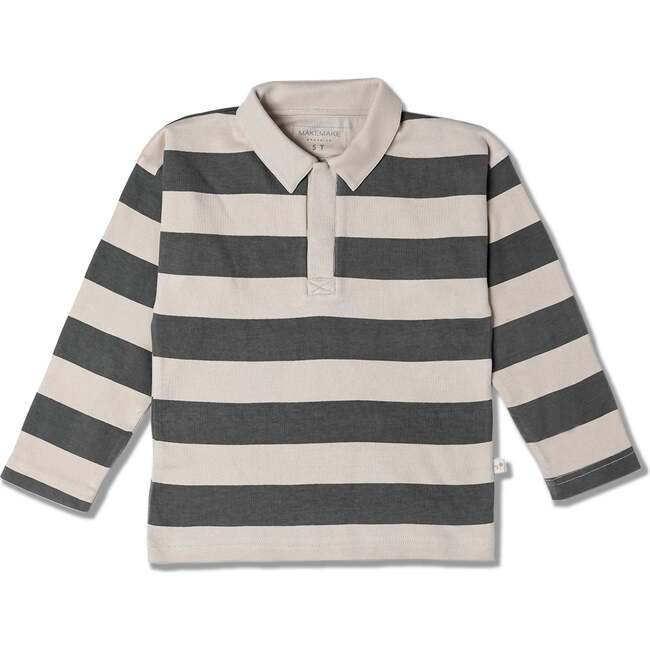 Organic Long Sleeve Polo, Bold Stripes