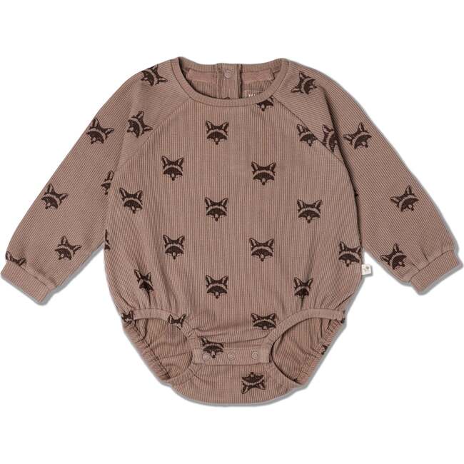 Organic Long Sleeve Bubble Romper, Fox