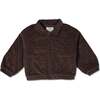 Organic Quilted Bomber Corduroy Jacket, Dark Brown - Jackets - 1 - thumbnail