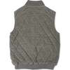 Organic Sleeveless Quilted Corduroy Jacket, Olive - Jackets - 3