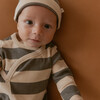 Organic Kimono Knotted Sleep Gown, Bold Stripes - Nightgowns - 2