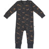 Organic 2-Way Zip Romper, Leopard - Rompers - 1 - thumbnail
