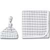 Organic Swaddle Blanket & Hat Set, Harlequin - Swaddles - 3