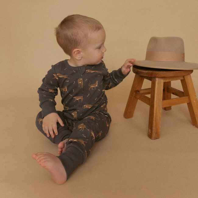 Organic 2-Way Zip Romper, Leopard - Rompers - 2