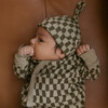 Organic Kimono Knotted Sleep Gown, Checker - Nightgowns - 2