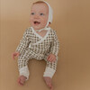 Organic Kimono Onesie & Pants Set, Olive Gingham - Mixed Apparel Set - 2