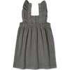 Organic Ruffle Corduroy Dress, Olive - Dresses - 3
