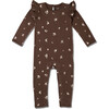 Organic Ruffle Full Sleeve Romper, Birch - Rompers - 1 - thumbnail