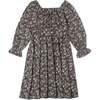 Organic Long Sleeve Ruffle Dress, Bohemian Floral - Dresses - 1 - thumbnail