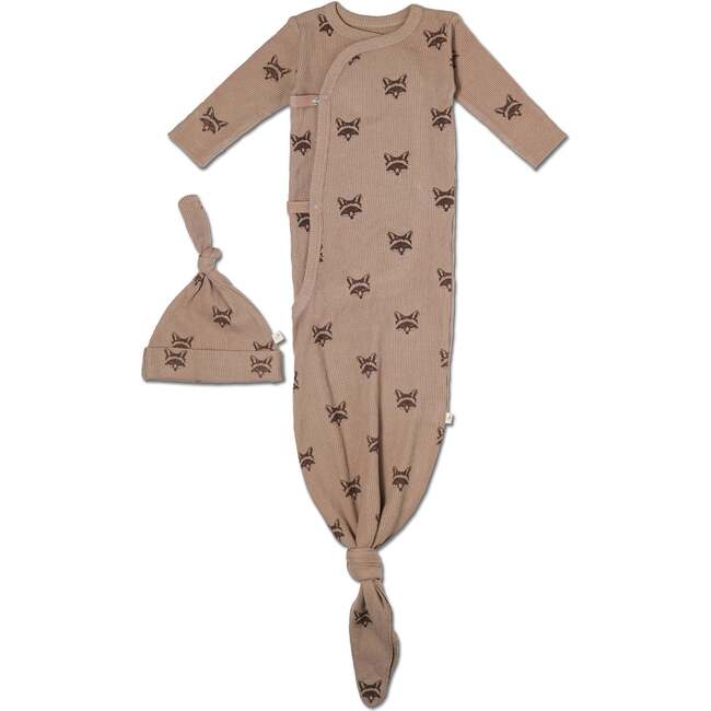 Organic Kimono Knotted Sleep Gown, Fox