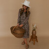 Organic Long Sleeve Ruffle Dress, Bohemian Floral - Dresses - 2