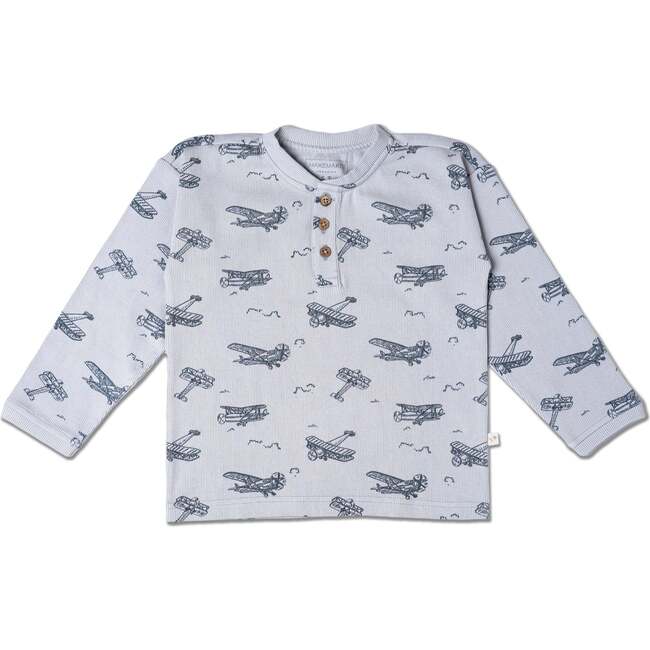 Organic Henley Tee, Airplanes