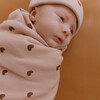 Organic Swaddle Blanket & Hat Set, Hearts - Swaddles - 2