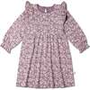 Organic Ruffle Sleeve Dress, Thistle - Dresses - 1 - thumbnail