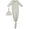 Organic Kimono Knotted Sleep Gown, Wildsage - Nightgowns - 1 - thumbnail