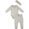 Organic Ruffle Onesie & Pants Set, Wildsage - Mixed Apparel Set - 1 - thumbnail