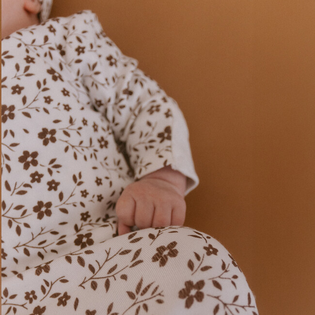 Organic Kimono Knotted Sleep Gown, Wildvine