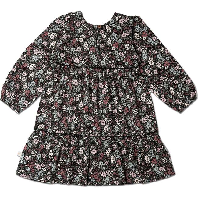 Organic Long Sleeve Tiered Dress, Bohemian Floral - Dresses - 3