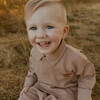 Organic Long Sleeve Polo, Taupe - Polo Shirts - 2