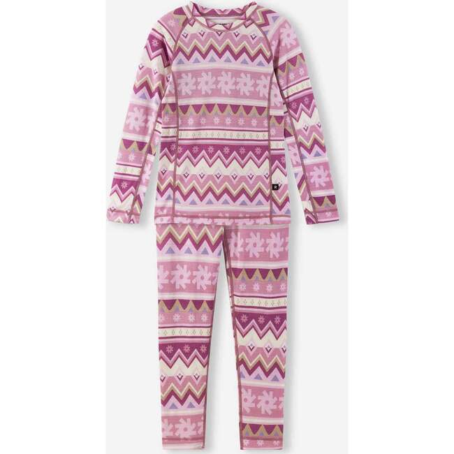 Taitoa Wool base layer set, Grey Pink