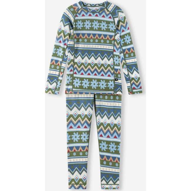 Taitoa Wool base layer set, Green Clay