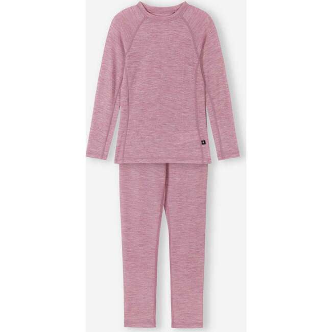 Kinsei Wool base layer set, Grey Pink