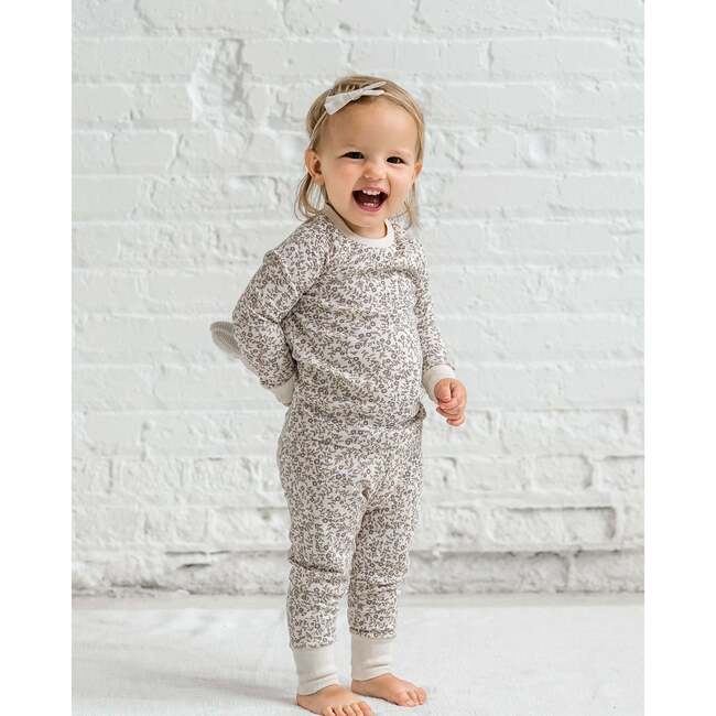 2 Piece Long Sleeve Jammie Set Aurora Floral / Purple + Mauve - Pajamas - 3