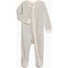 Peyton Zipper Sleeper Summit Stripe / Denim - Footie Pajamas - 1 - thumbnail