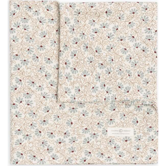 Swaddle Blanket Pamela Floral / Mist + Navy