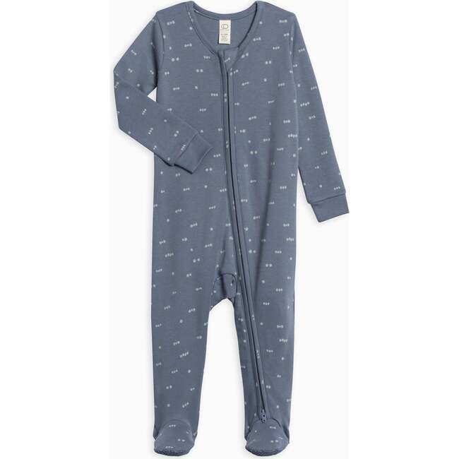 Peyton Zipper Sleeper Tridot / Denim + Mist