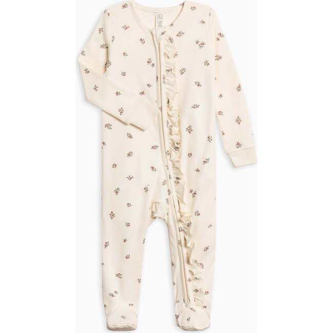Neve Ruffle Zipper Sleeper Helen Floral / Purple + Mauve