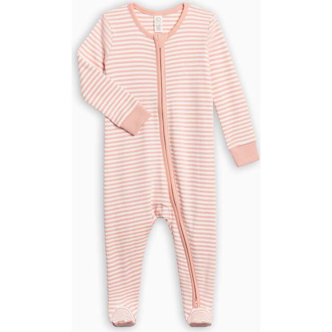 Peyton Zipper Sleeper Ballet Stripe