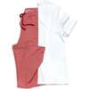 Men's Pima Cotton Lounge Set, Red Mini Stripe - Pajamas - 1 - thumbnail