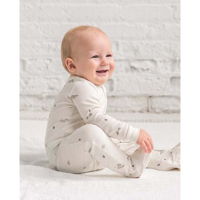 Peyton Zipper Sleeper Diamond / Cranberry + Agave - Footie Pajamas - 3