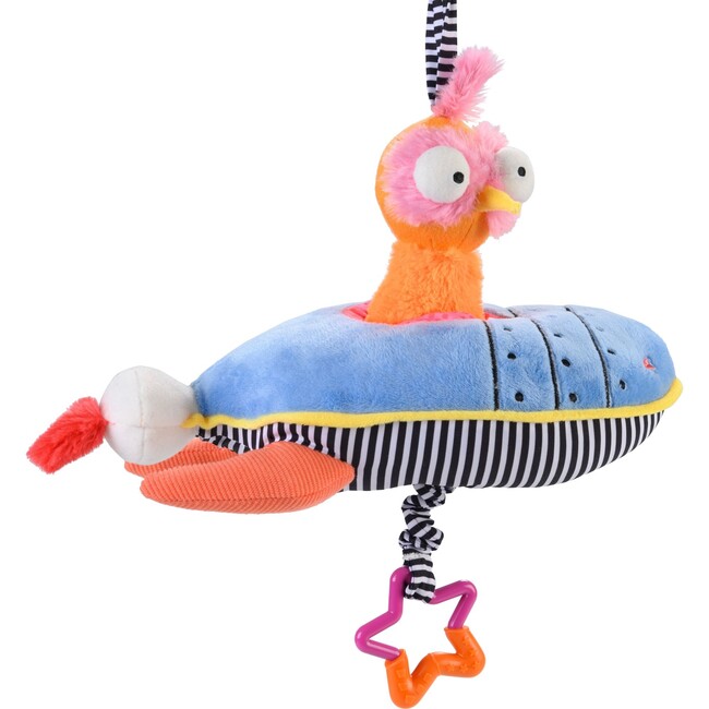 Ollie the Oddball Oddbird Rocket Ship Musical Pull Activity Toy