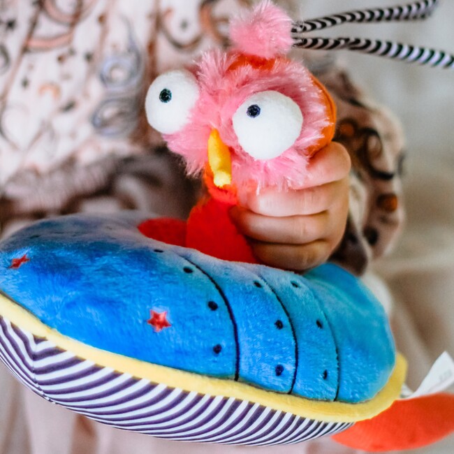 Ollie the Oddball Oddbird Rocket Ship Musical Pull Activity Toy - Plush - 3