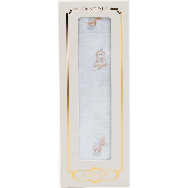 Foxes Swaddle Blue