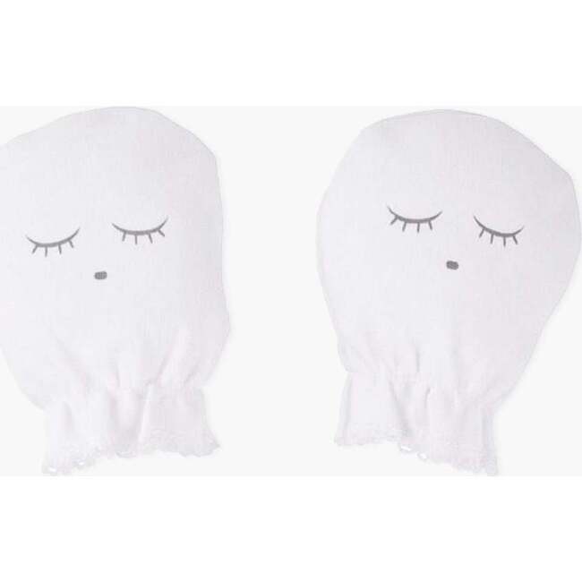 Sleeping Cutie Hand Mitt, White