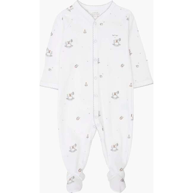 Rocking Horse Simplicity Footie White