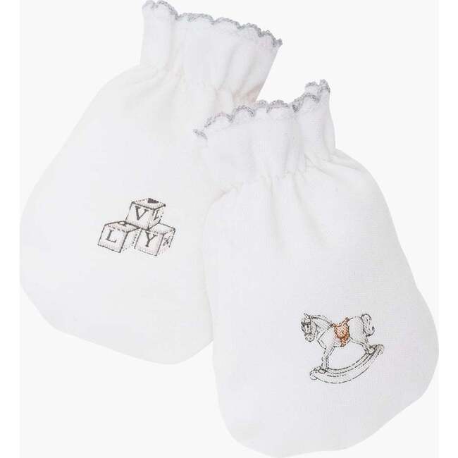 Rocking Horse Hand Mitts, White