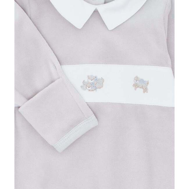 Counting Sheep Aubrey Footie Grey - Footie Pajamas - 4