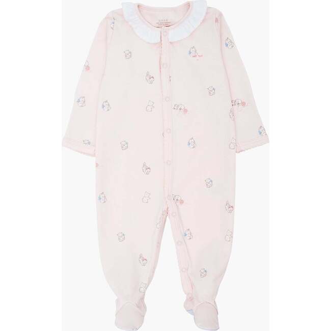 Kittens Ruffled Footie Pink