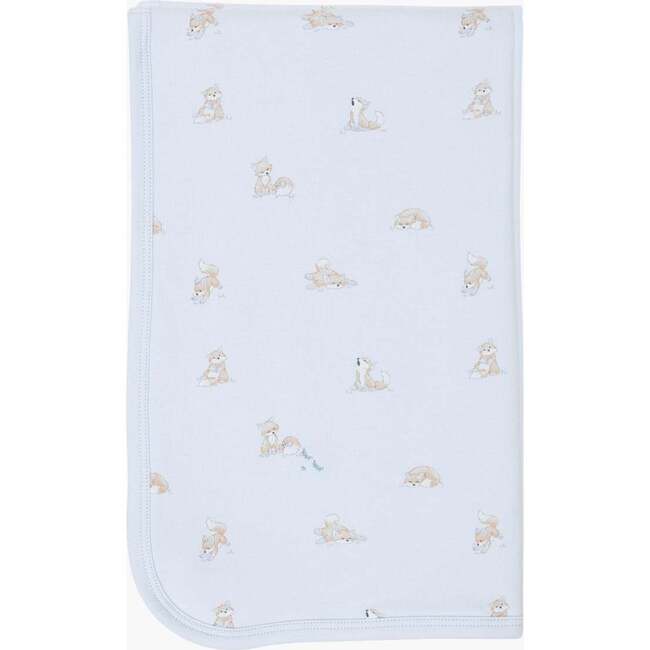 Foxes Blanket Blue